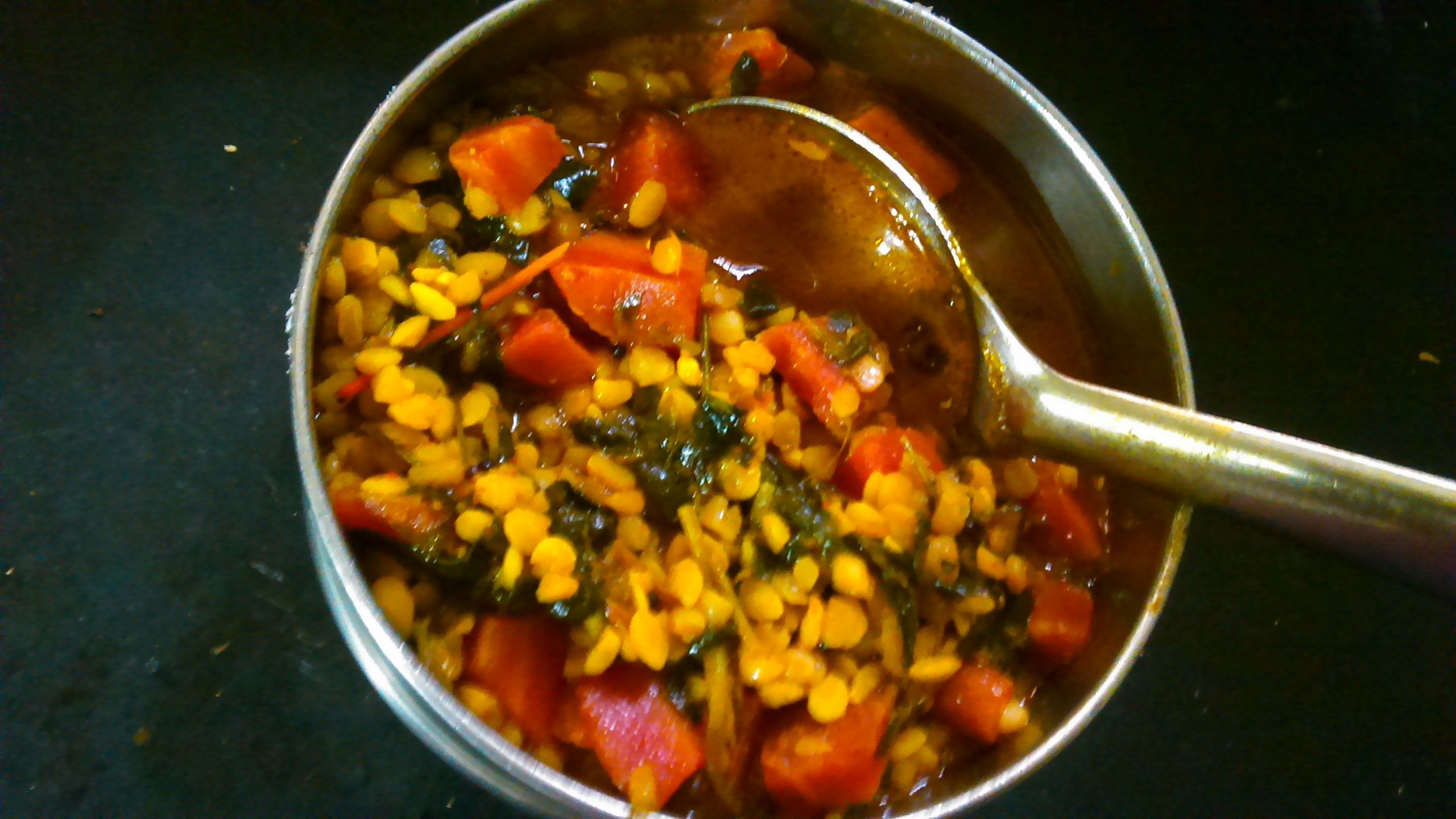  Well prepared curry/ subji [carrot& methi]  /chhayaonline.com